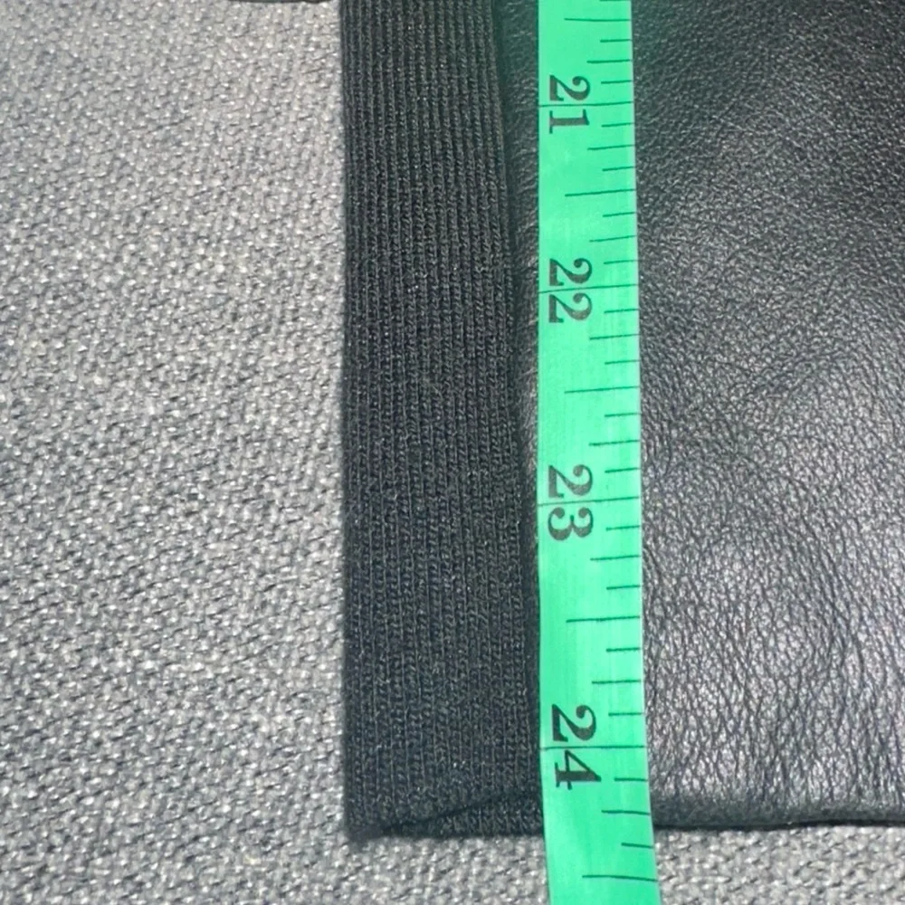 Cole Haan Sz 10 Gray Black Lambskin Leather Wool Blend Tweed Full Zip Jacket - Picture 14 of 14